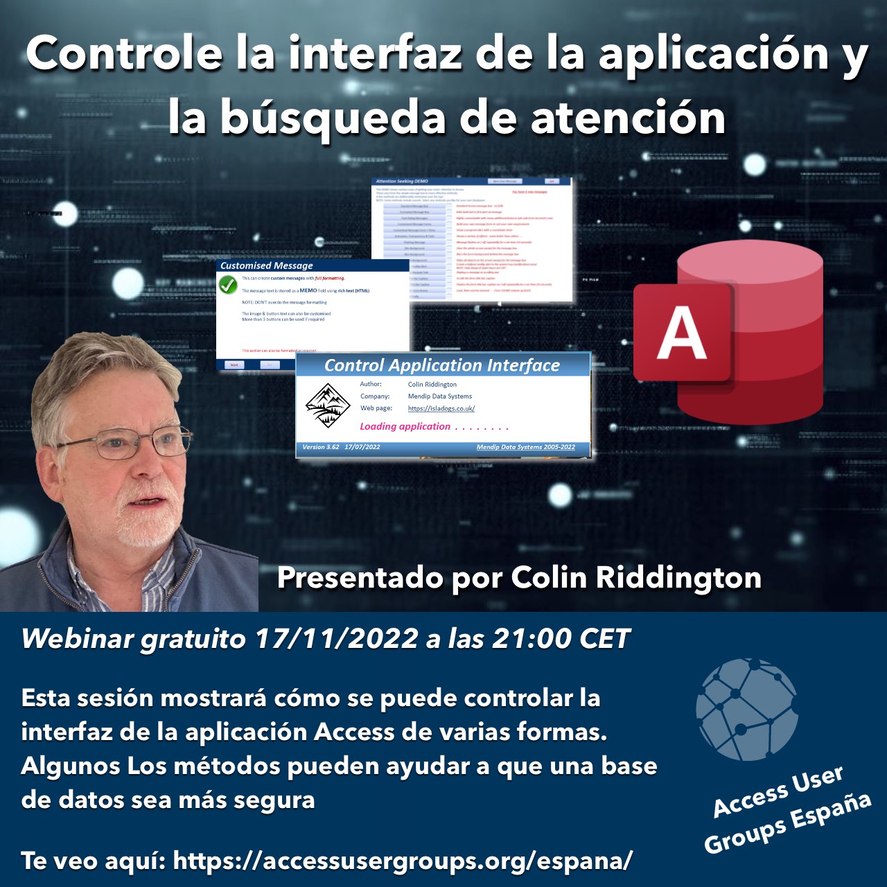 Controle la interfaz de la aplicación y la búsqueda de atención (Colin Riddington)