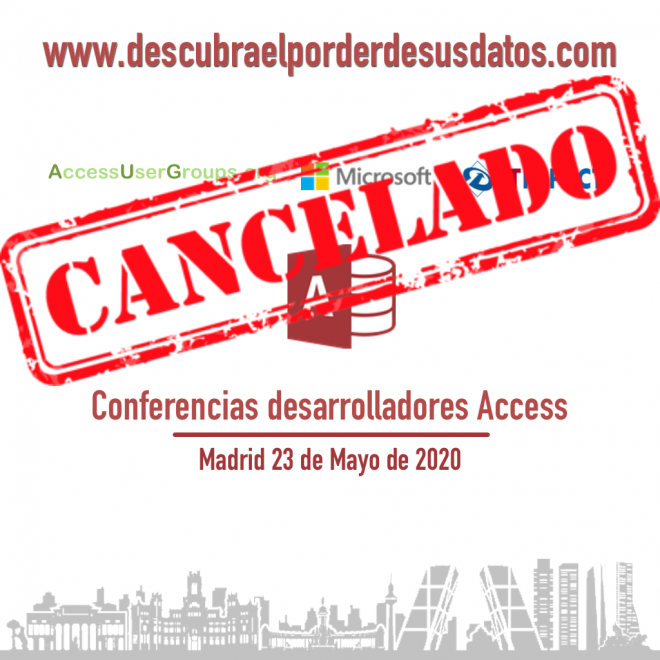 Evento desarrolladores Access Madrid 2020 cancelado por Covid19