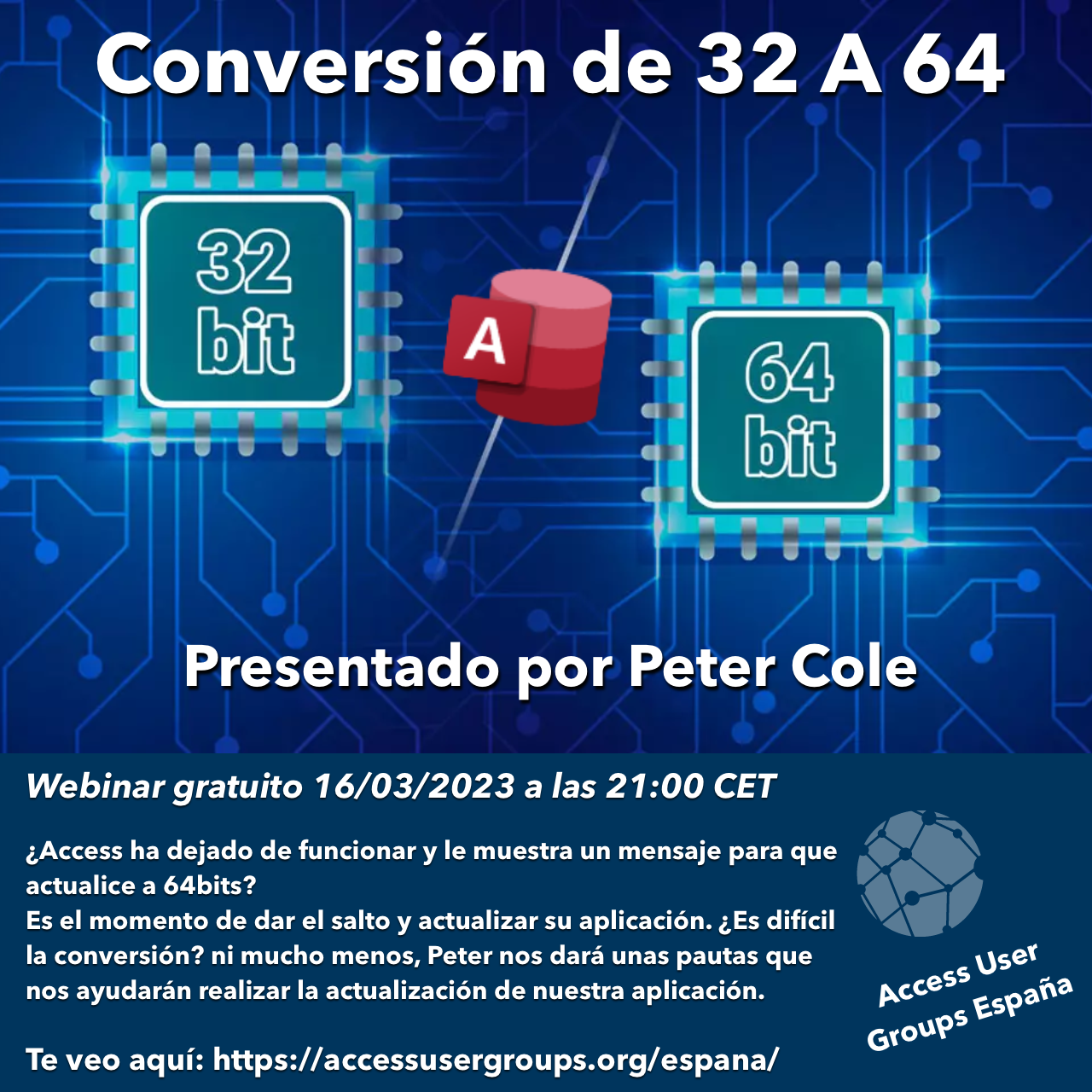 Conversión de 32 bits a 64 bits (Peter Cole)