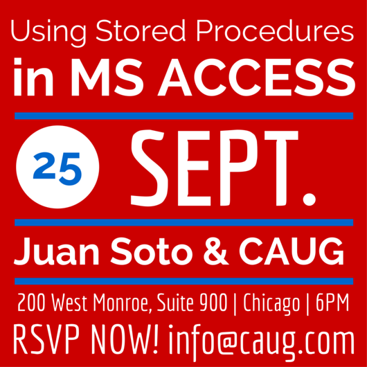 Chicago Event: Stored Procedures in MS Access