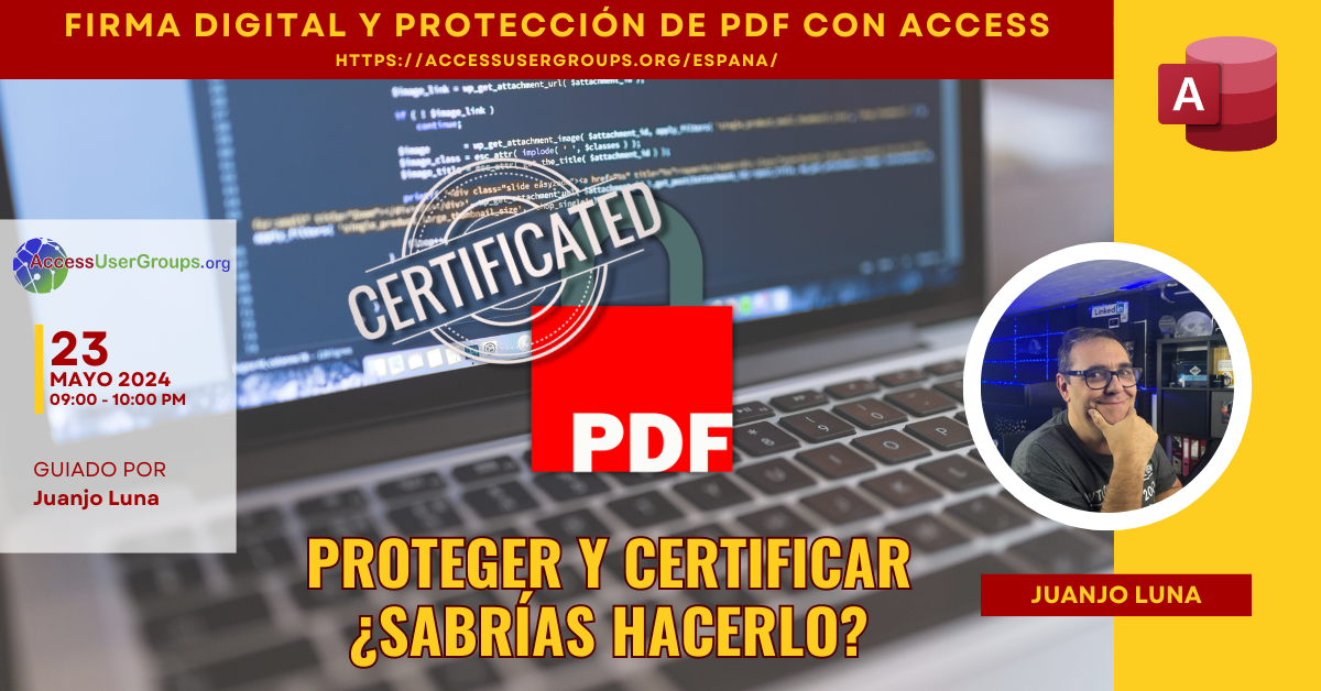Firma digital y protección de PDFs con Access